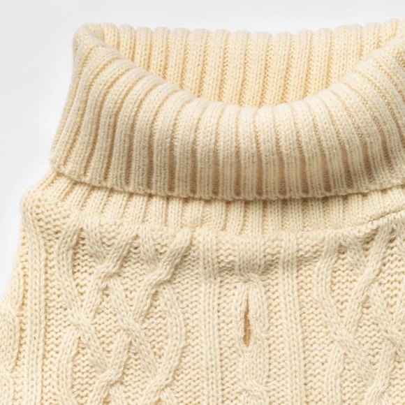 Boots & Barkley Dog or Cat Sweater Pet Apparel Beige Up to 40 lbs Size Medium - Picture 5 of 9